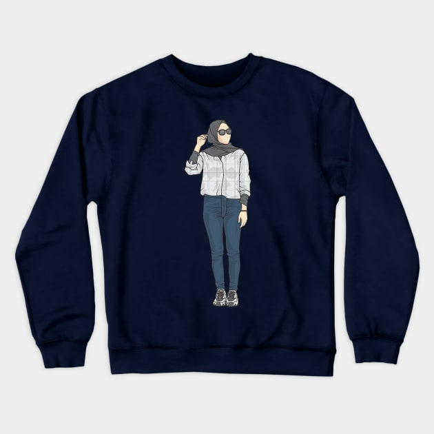 Blue navy denim Star Collection Crewneck Sweatshirt by crissbahari